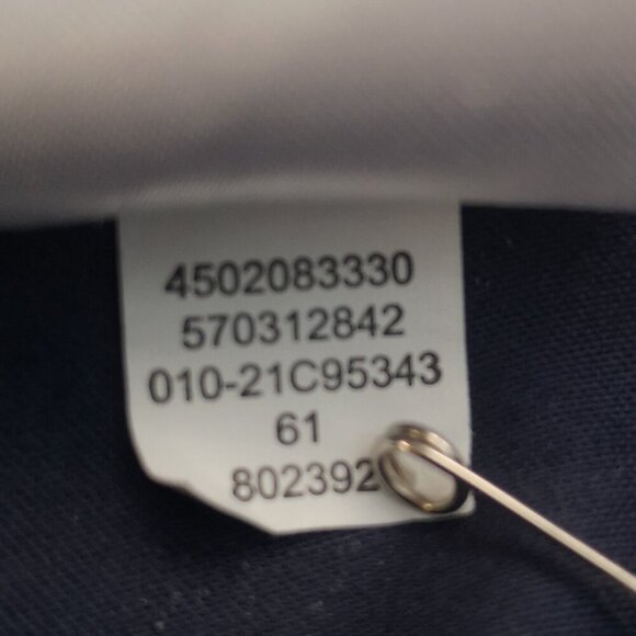 Chico's No Iron Chic Stretch Ladies Size 1 (US - 8) Navy Tan Cream Long Shirt - Picture 6 of 13